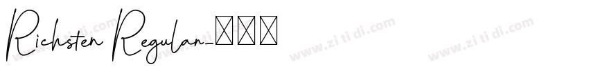 Richsten Regular字体转换